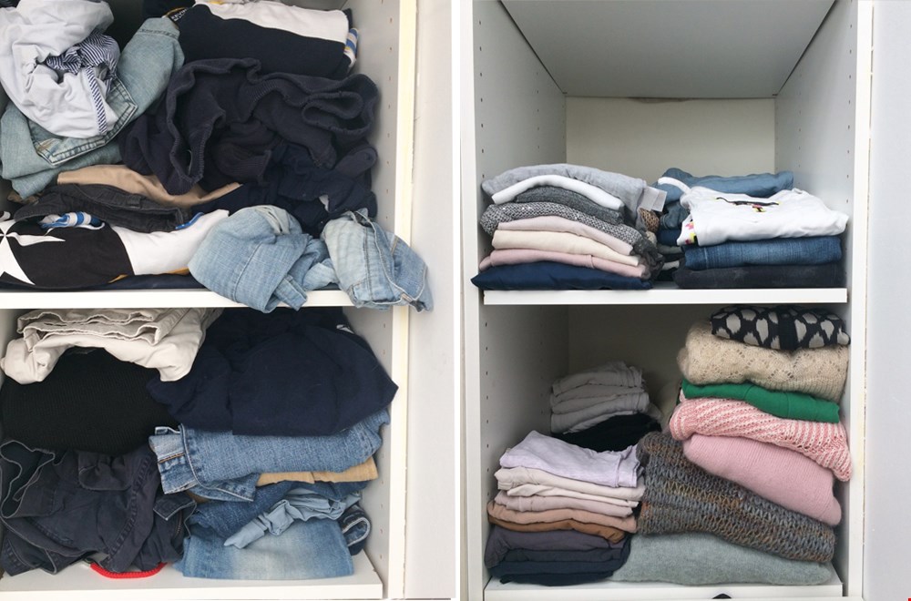 Kledingkast voor en na Kledingkast voor en na